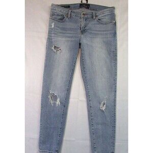 Lucky Brand Jeans Women's 4/27 Blue Sienna Cigarette Distressed Tapered Fit